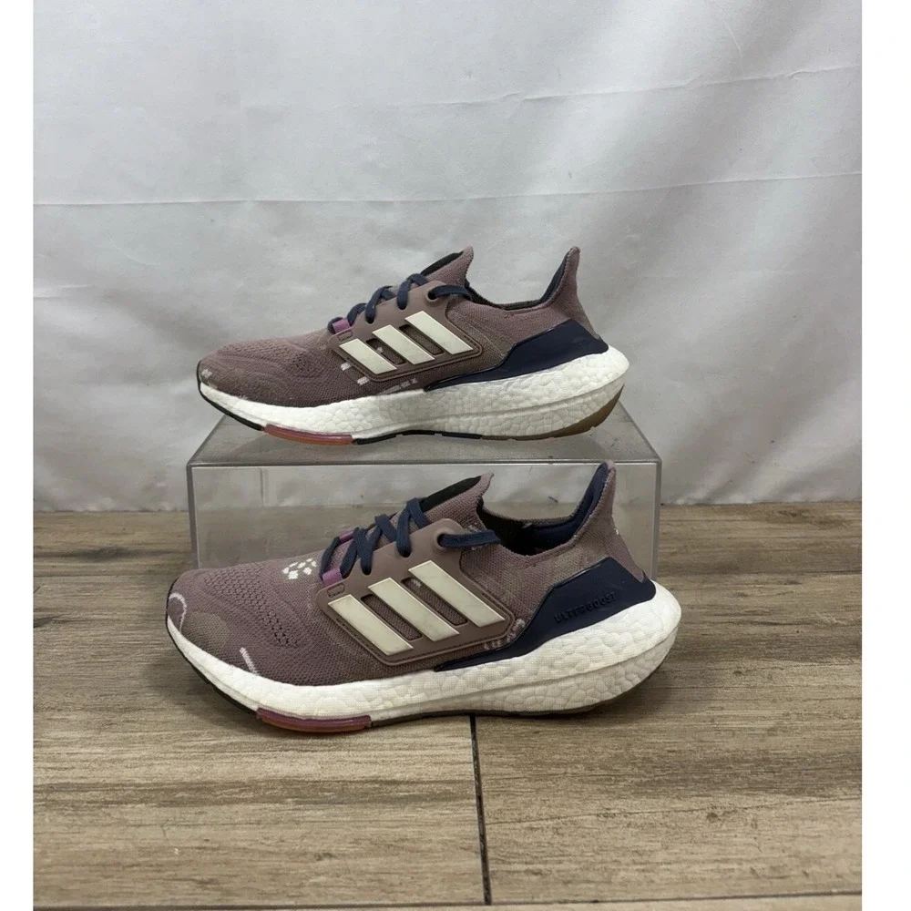 Adidas Ultraboost‎ 22 Mauve Navy White Running Shoes GW6917 Womens 8